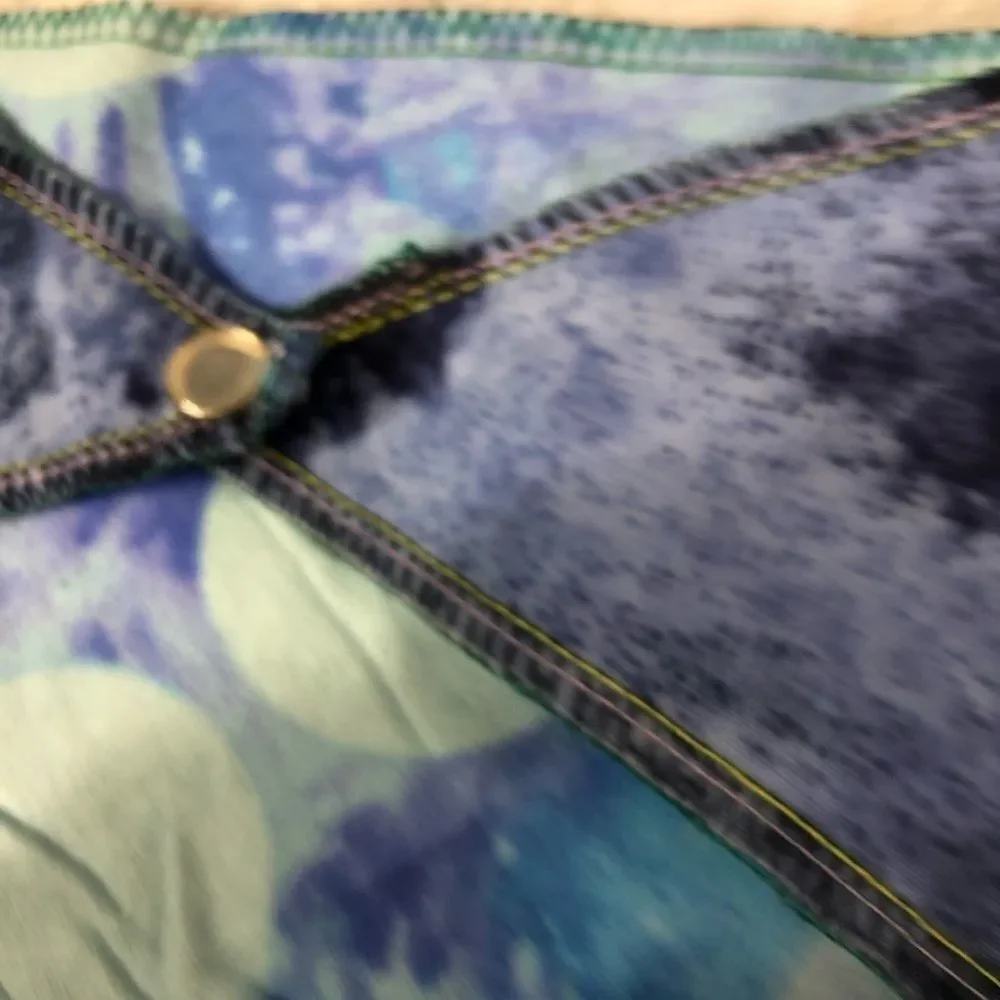 Pet bandana scarf dog tie & snap NEW blue tie dye